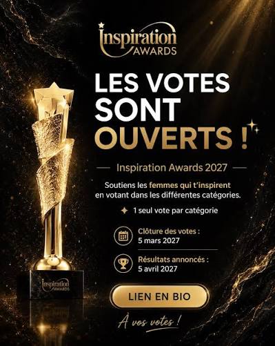 Inspiration Awards 2027 : les votes sont ouverts ! Clôture le 5 mars 2027, résultats le 5 avril 2027